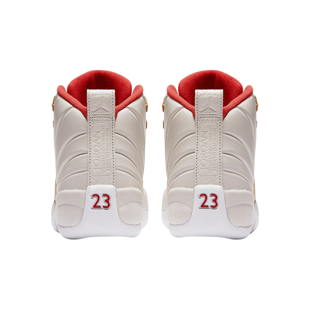 Air Jordan 12 Retro 'CNY' GG (GS) Lt Orewood Brown Varsity Red