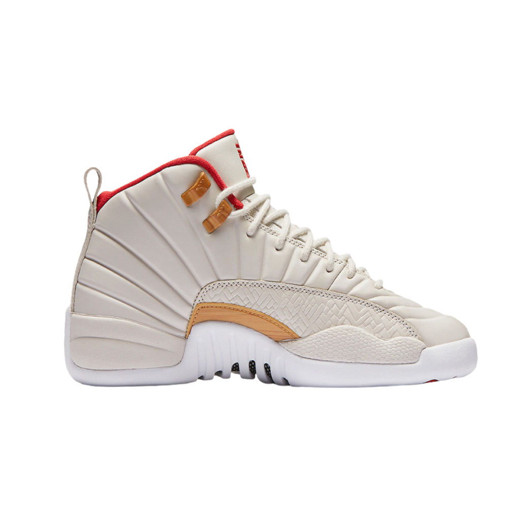 Air Jordan 12 Retro 'CNY' GG (GS) Lt Orewood Brown Varsity Red
