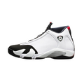 Air Jordan 14 Retro Black Toe (2014) White Black Varsity Red Metallic Silver