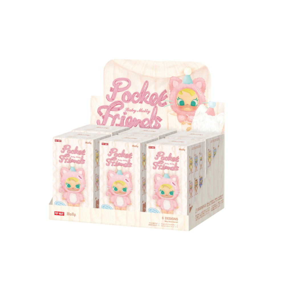POP MART Baby Molly Pocket Friends Series Vinyl Plush Pendant Blind Box (Full Set)