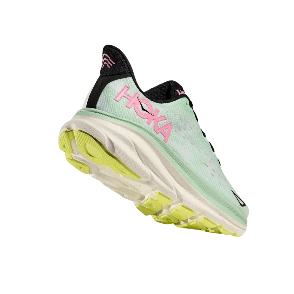 Women's Hoka Clifton 9 B Width Mint Fluorite Snow Melt
