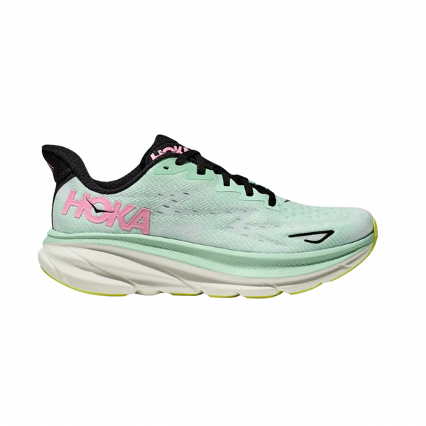 Women's Hoka Clifton 9 B Width Mint Fluorite Snow Melt