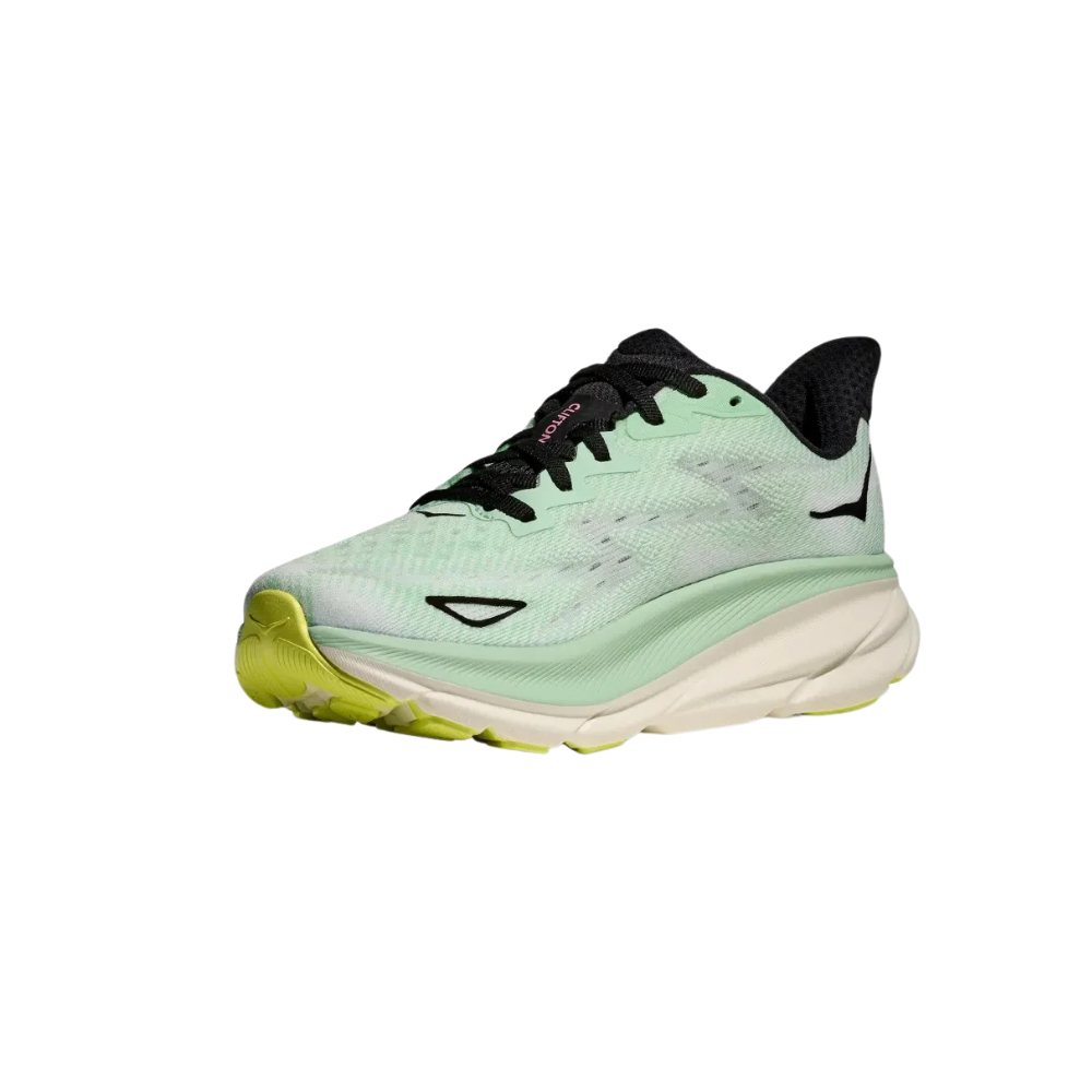 Women's Hoka Clifton 9 B Width Mint Fluorite Snow Melt