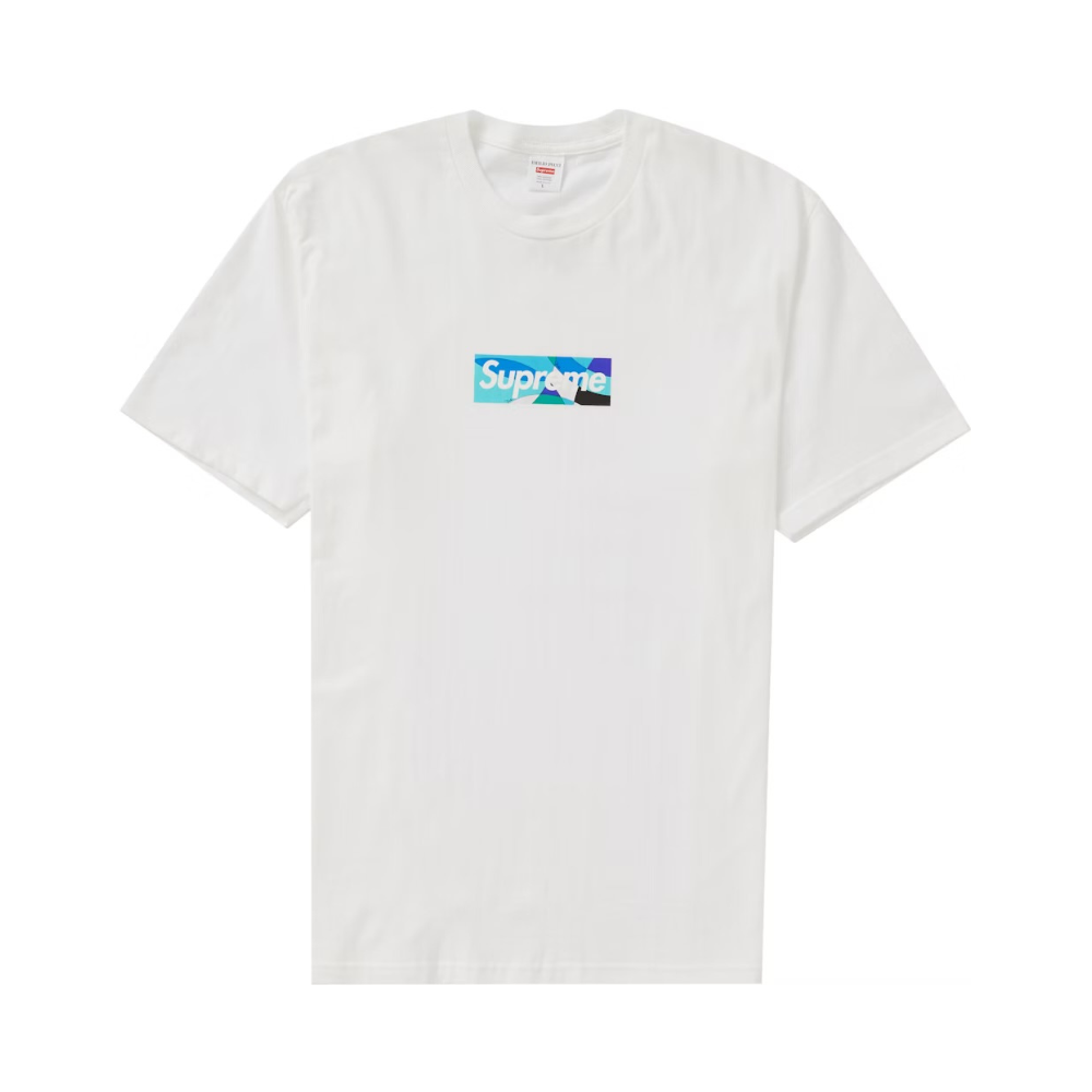 Supreme Emilio Pucci Box Logo Tee White Blue
