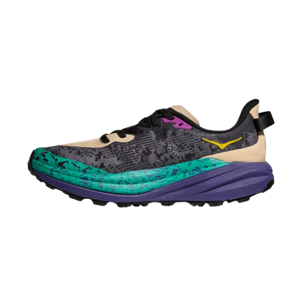 Women's Hoka Speedgoat 6 B Width Oatmeal Mountain Iris