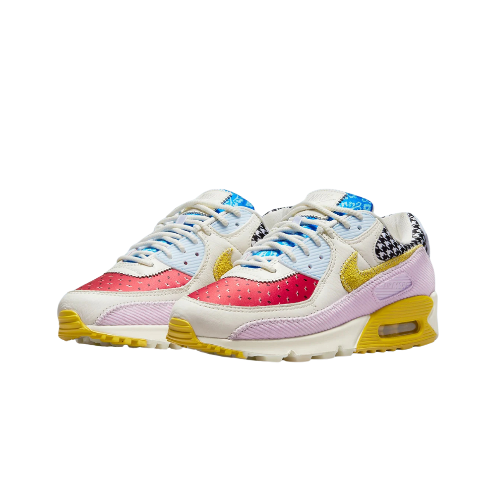 Women's Nike Air Max 90 Patchwork Sail Doll Lobster Bright Citron