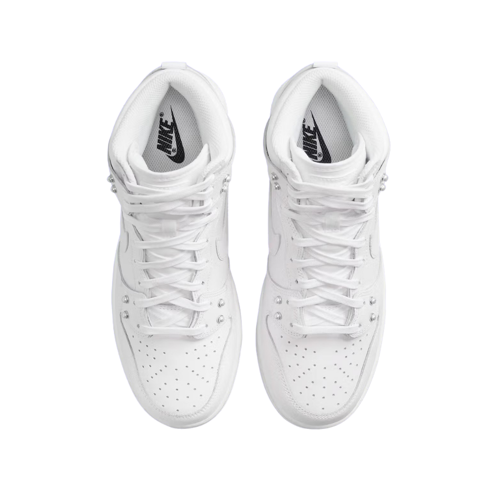Women's Nike Dunk High SE White Metallic Pearl