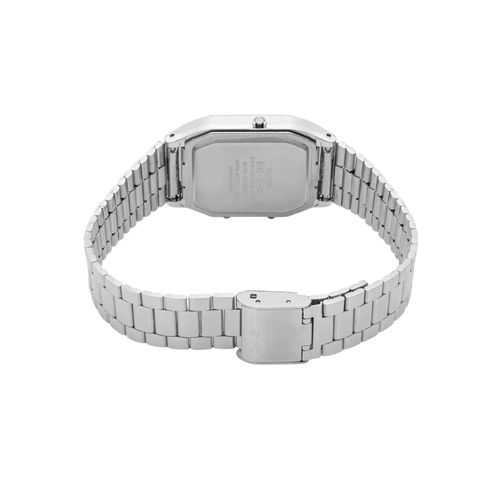 Men's Casio Quartz Duo Trendy Dual Time Watch AQ230A-7A Silver