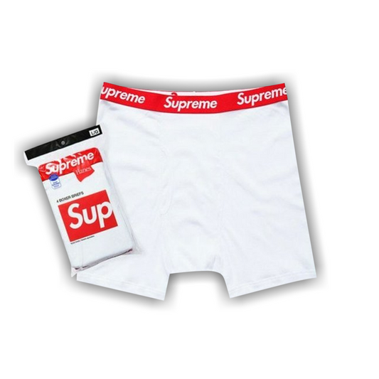 Supreme Hanes Boxes Brief 4 Pack White