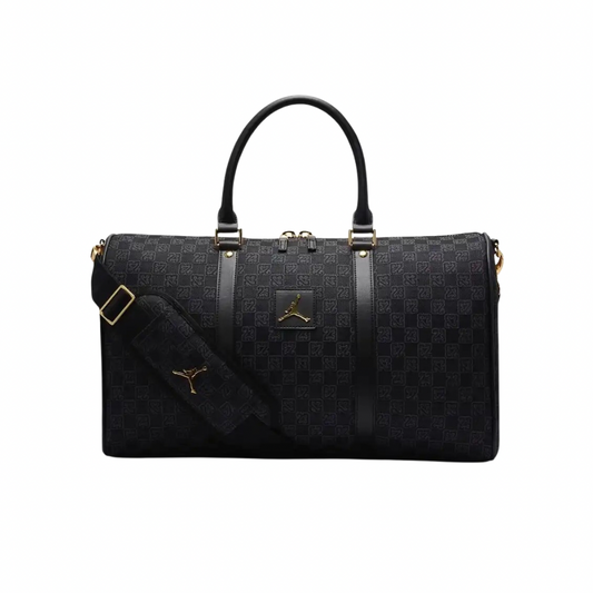 Men's Air Jordan Monogram Duffle Bag Black Gold
