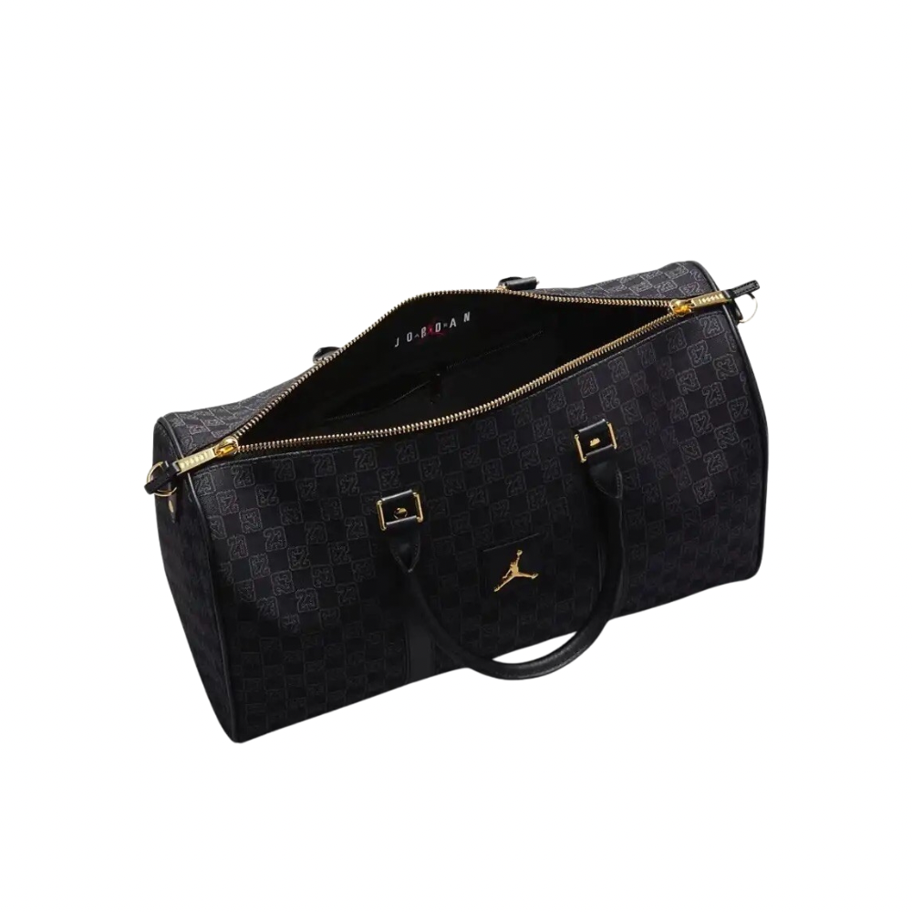 Men's Air Jordan Monogram Duffle Bag Black Gold