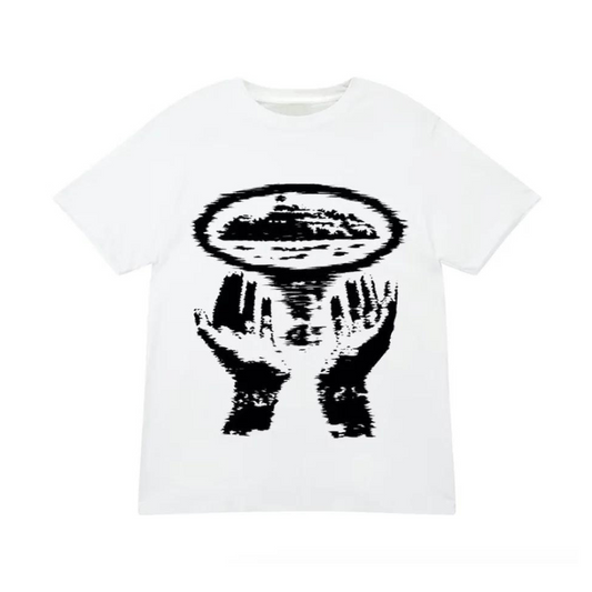 Corteiz Sketchy Hands Logo Tee White