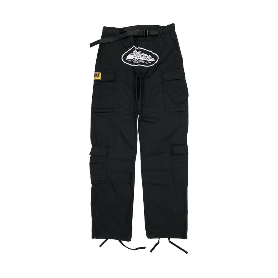 Corteiz Guerillaz Cargo Pants Black