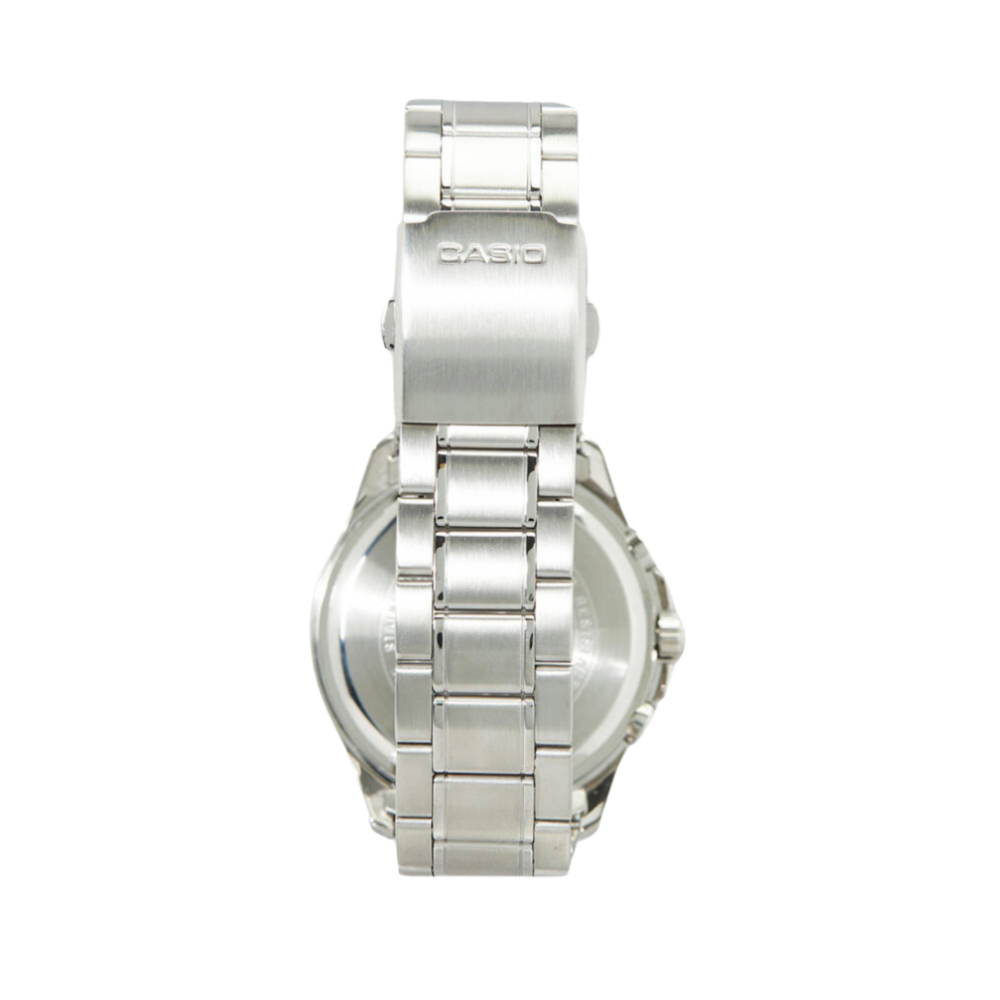 Men's Casio MTP1375D-1A Black Face Steel Band Watch