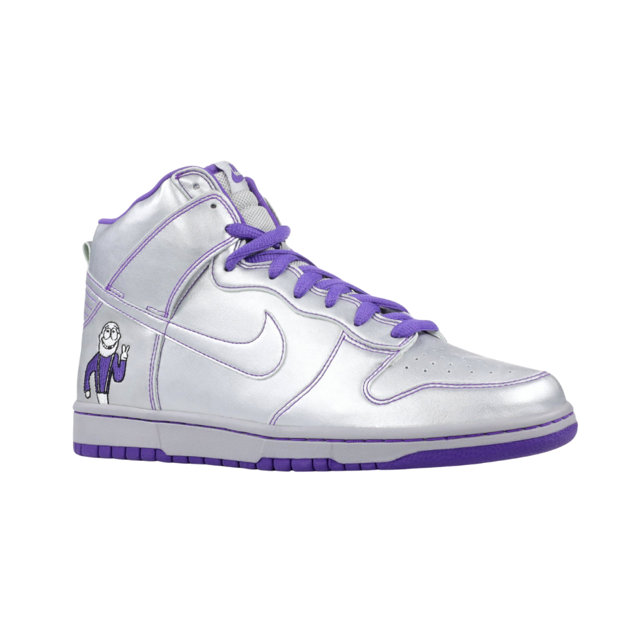 Nike SB Dunk High Dinosaur Jr. Metallic Silver