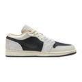 Air Jordan 1 Low Beaded Swoosh Grey Black Sail Champagne