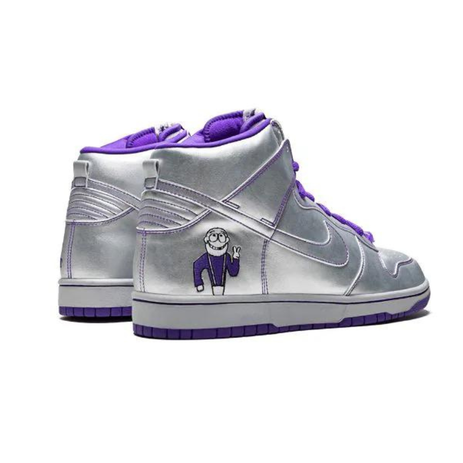 Nike SB Dunk High Dinosaur Jr. Metallic Silver