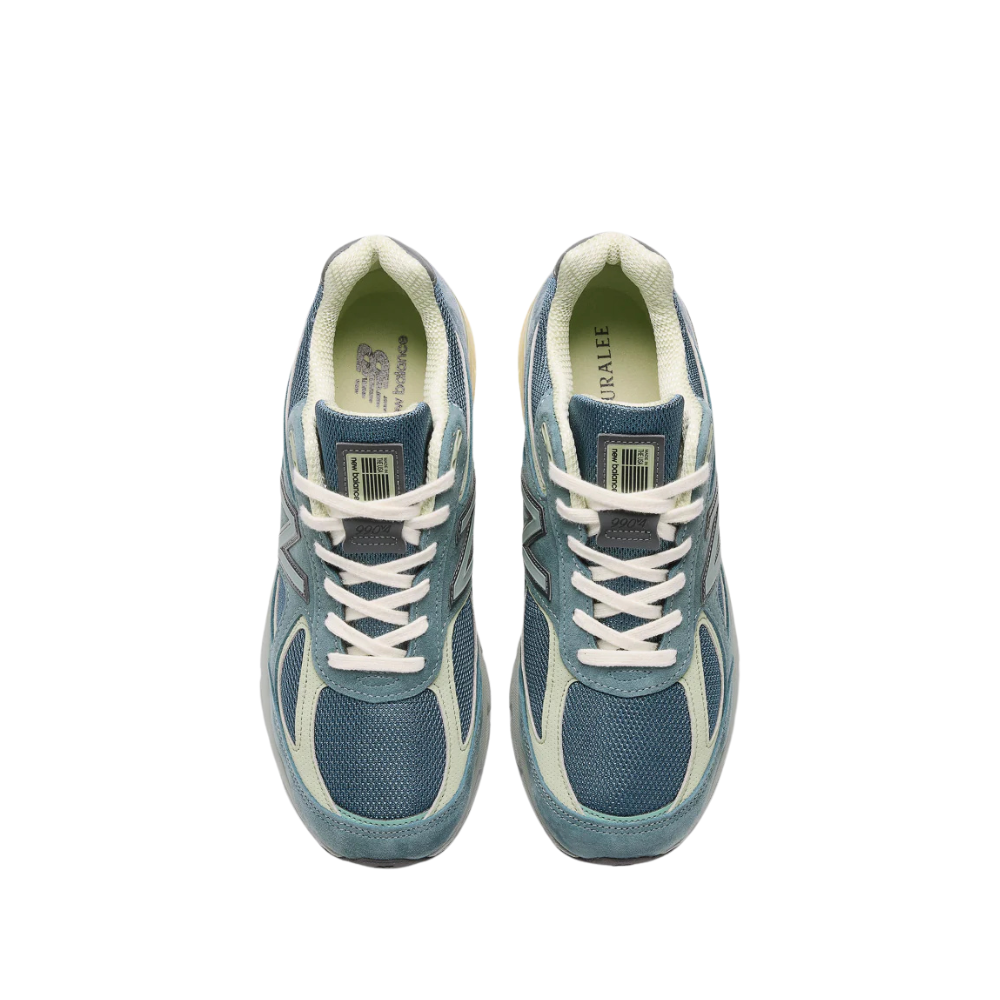 New Balance 990v4 MiUSA Auralee Blue White Cream