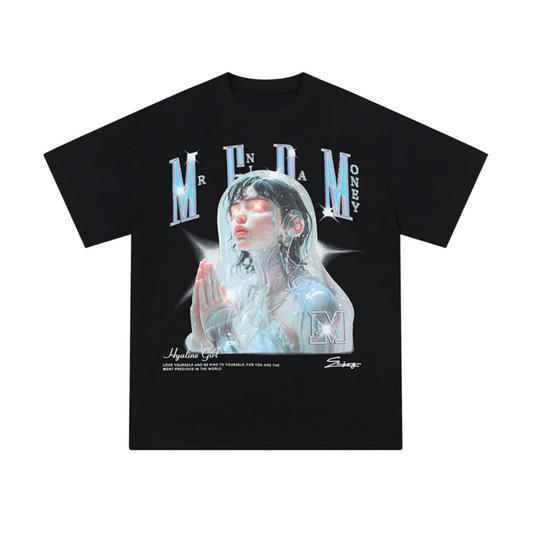 Mr Enjoy Da Money Prayer Girl Tee Black