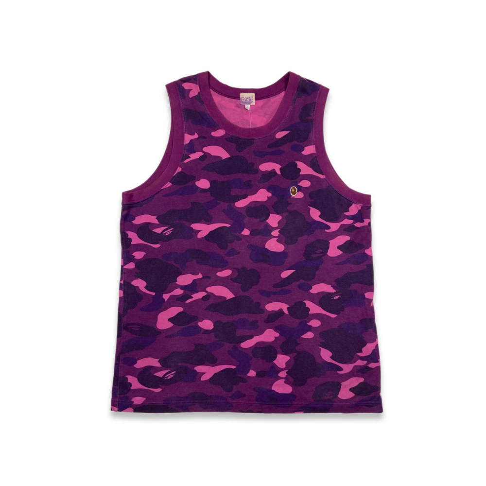 A Bathing Ape Basketball Tank Top Jersey Purple Camo
