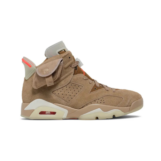Air Jordan 6 Travis Scott British Khaki Bright Crimson