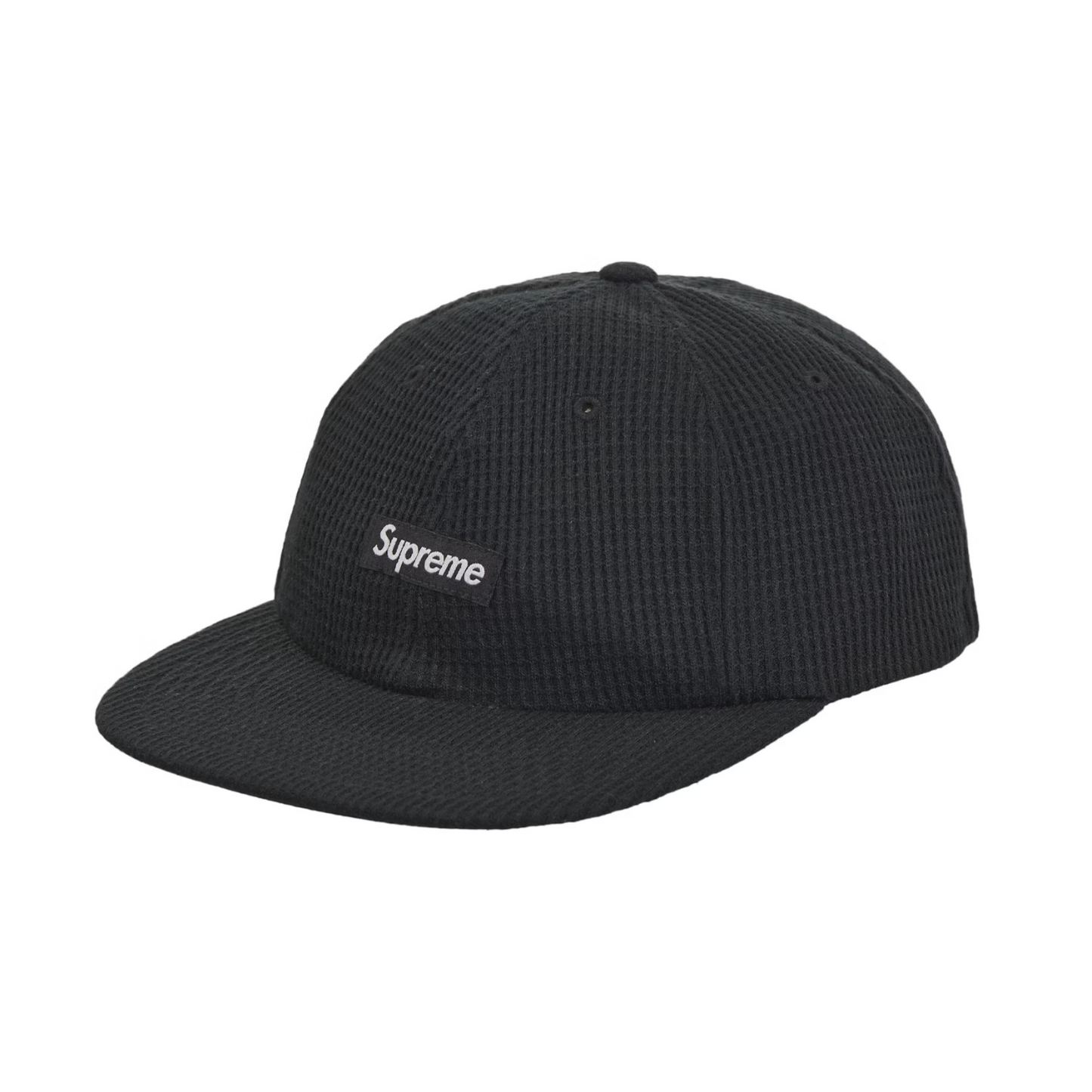 Supreme Polartec Waffle Small Box 6-Panel Black