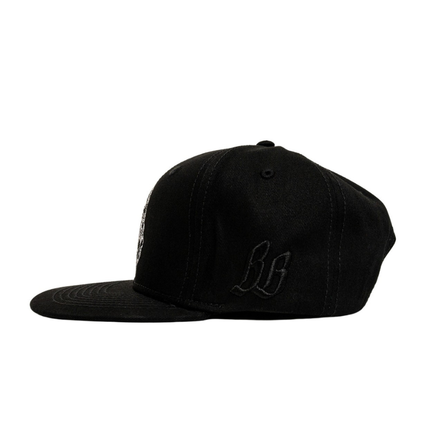 BBC Helmet Crack Snapback Hat Black