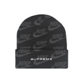 Supreme x Nike Jacquard Logos Beanie Black