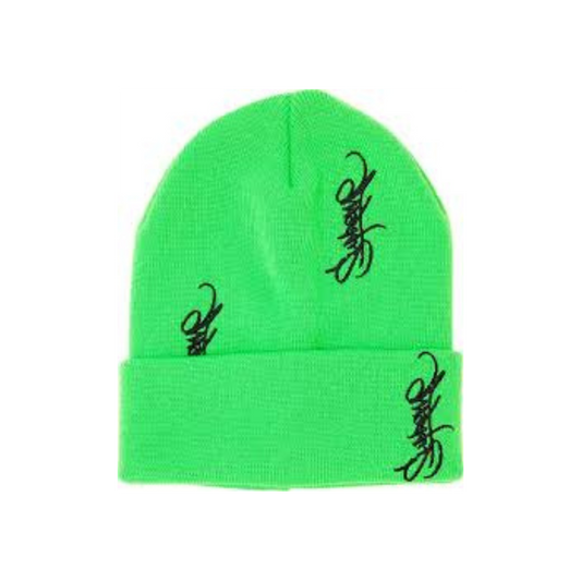 Supreme Tag Beanie Green