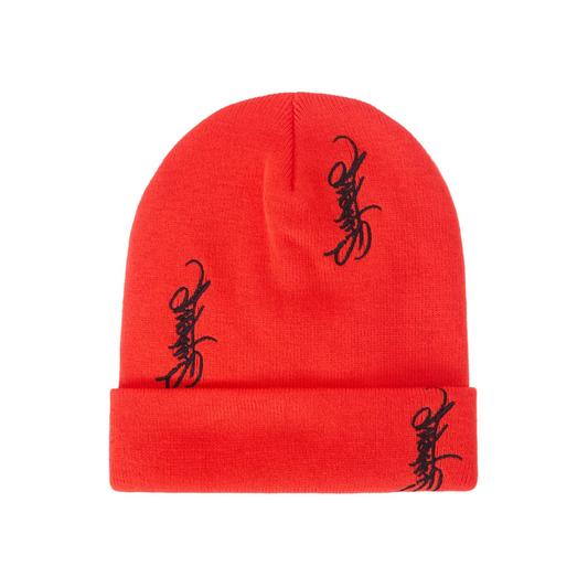 Supreme Tag Beanie Orange