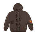 Travis Scott Reverse Dog Zip Up Hoodie Brown