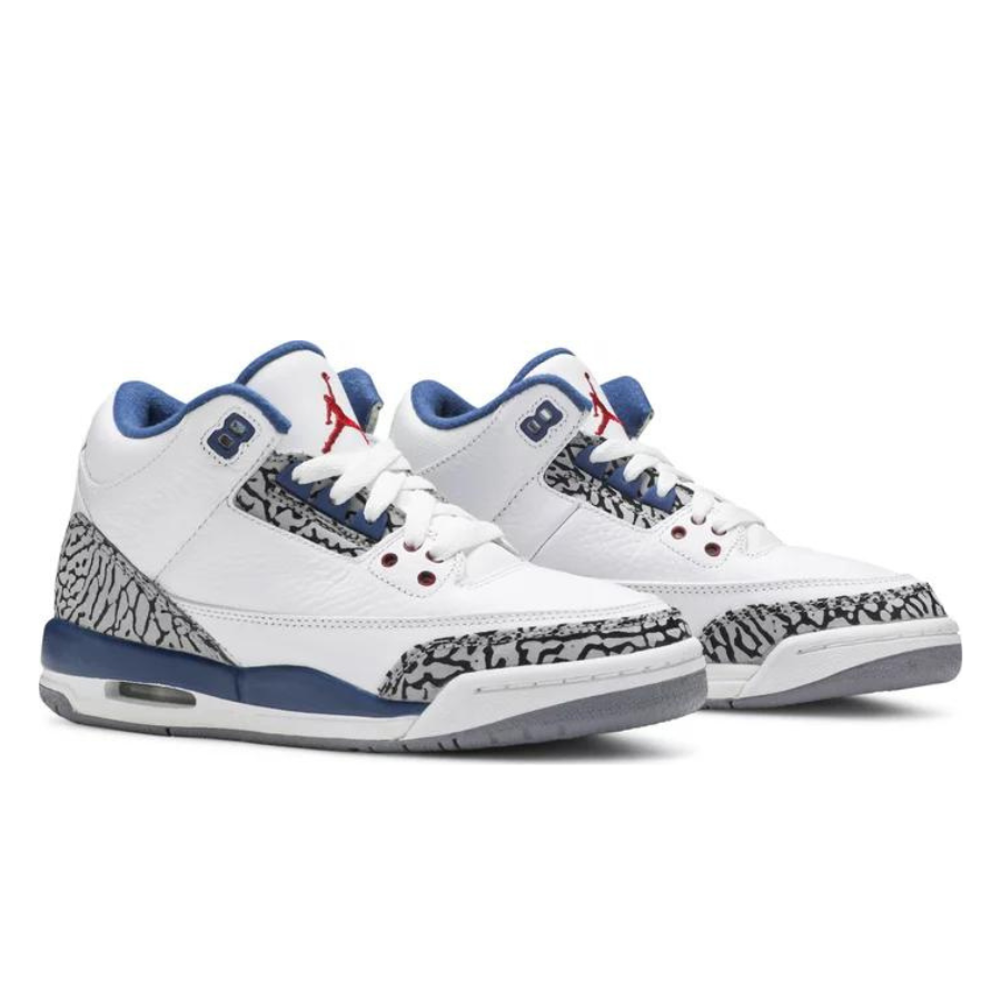 Air Jordan 3 GS Retro True Blue White Varsity Red