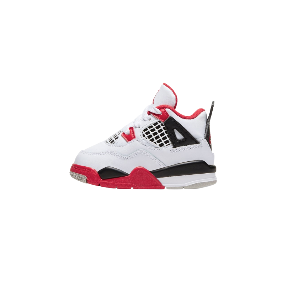 Toddler Air Jordan 4 Retro Fire Red (2020) TD White Black Tech Grey Fire Red