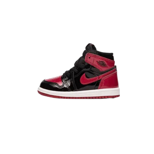 Toddler Air Jordan 1 High OG (TD) Patent Bred Black White Varsity Red