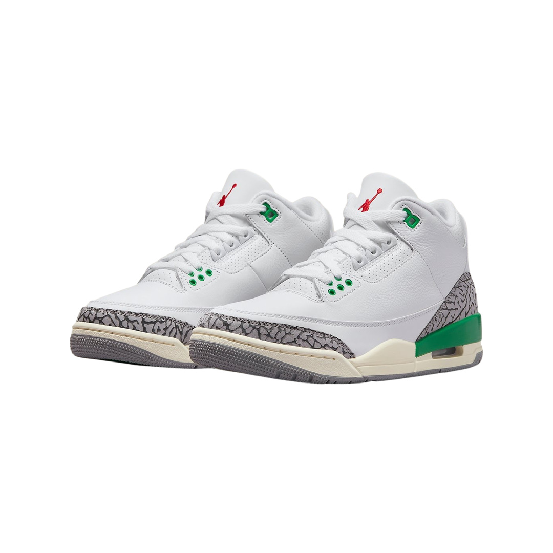 Women's Air Jordan 3 Retro Lucky Green White Varsity Red Lucky Green