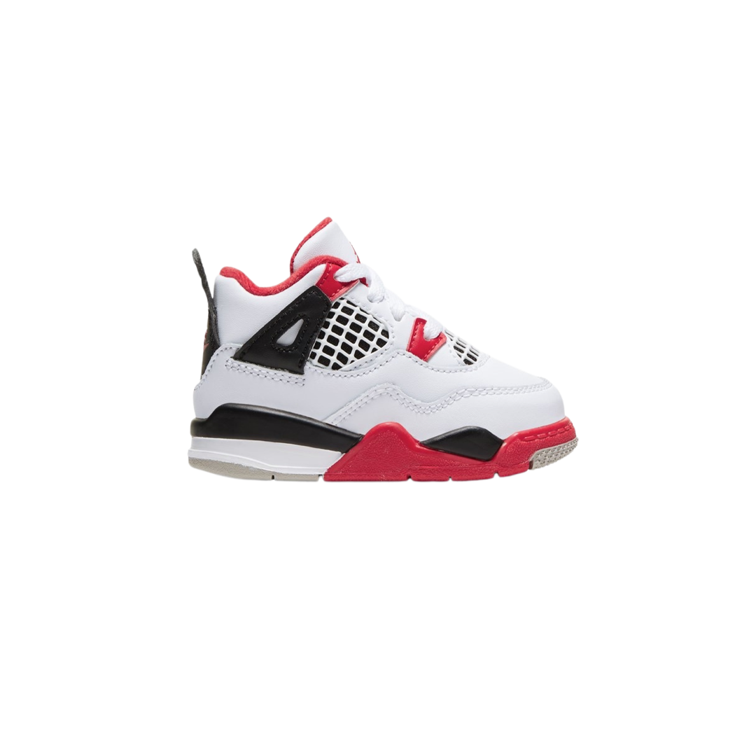 Toddler Air Jordan 4 Retro Fire Red (2020) TD White Black Tech Grey Fire Red