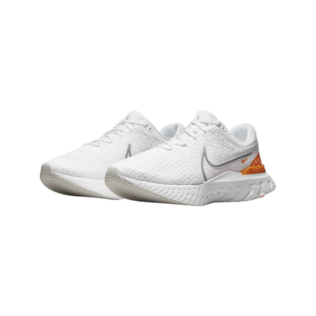 Nike React Infinity Run Flyknit 3 White Grey Kumquat White Particle Grey Kumquat Photon Dust