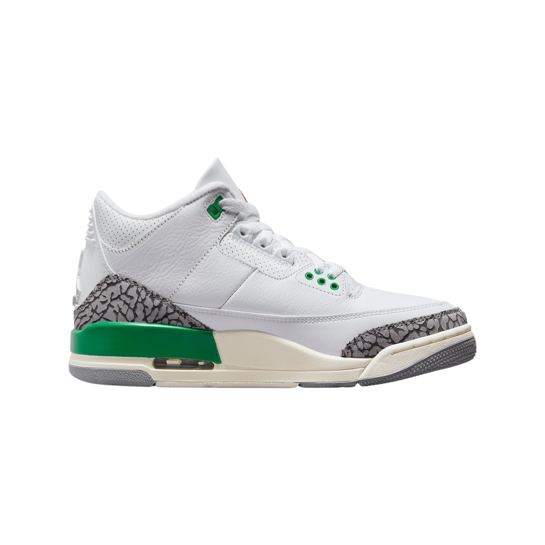 Women's Air Jordan 3 Retro Lucky Green White Varsity Red Lucky Green