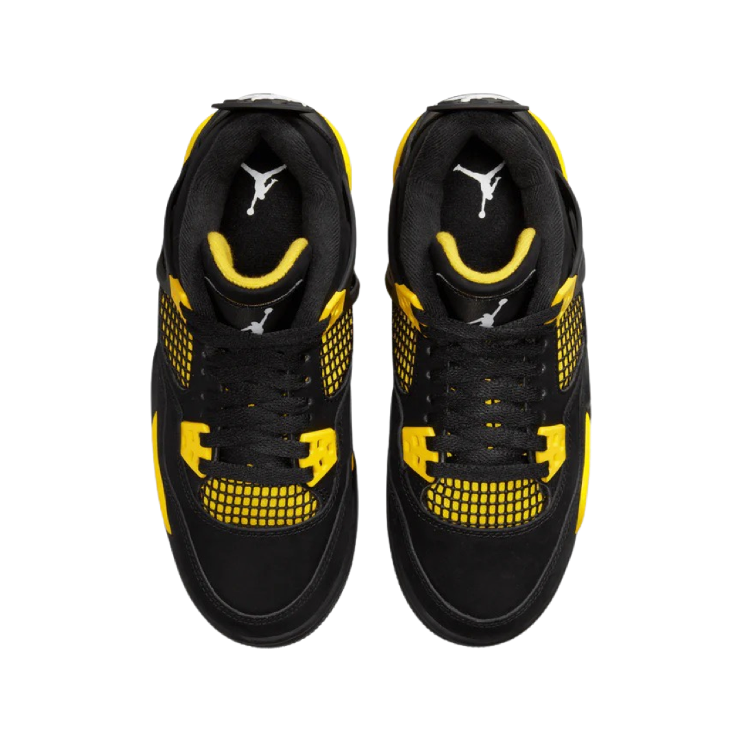 Air Jordan 4 Retro GS Thunder 2023 Black White Tour Yellow