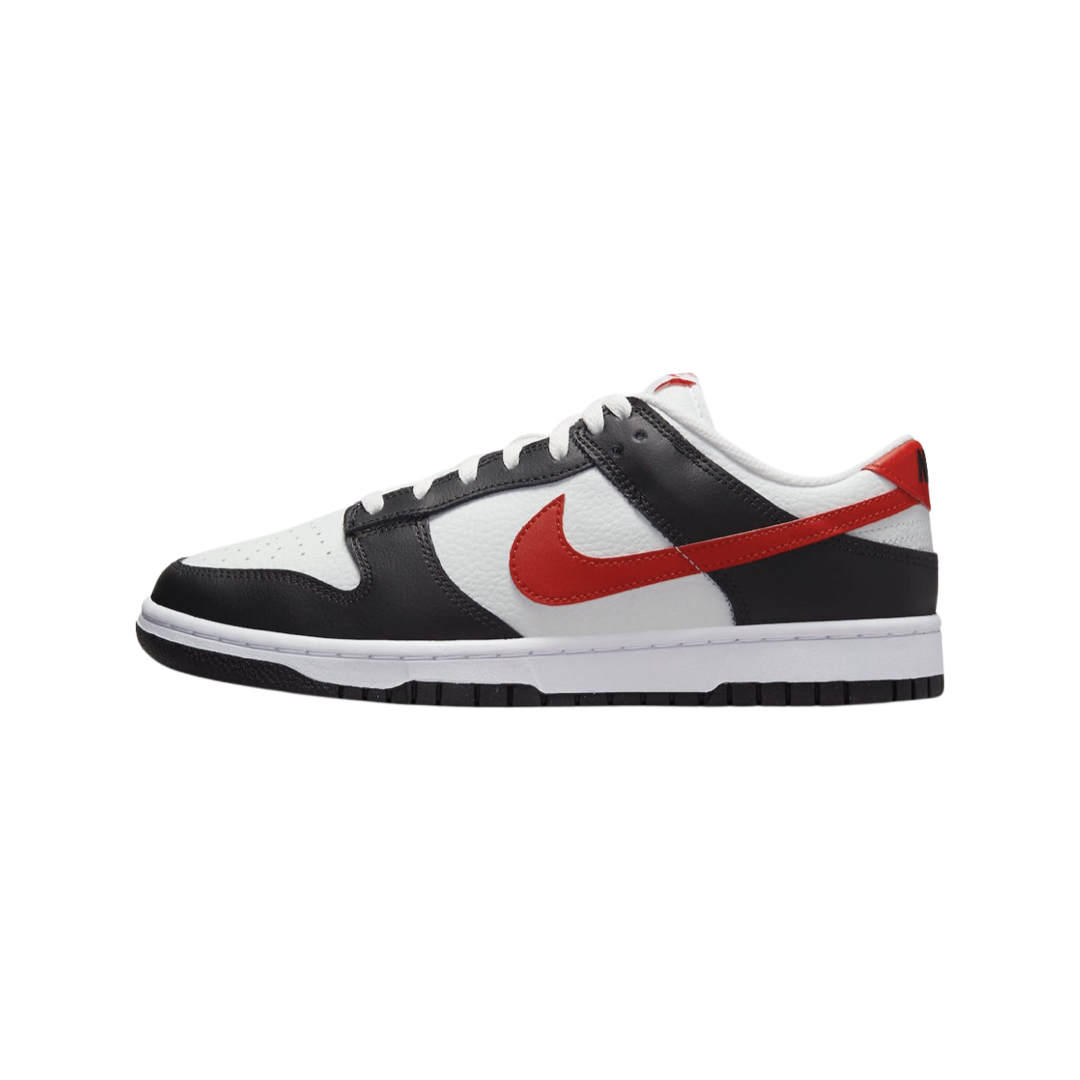 Nike Dunk Low Retro Red Swoosh Panda Black University Red White