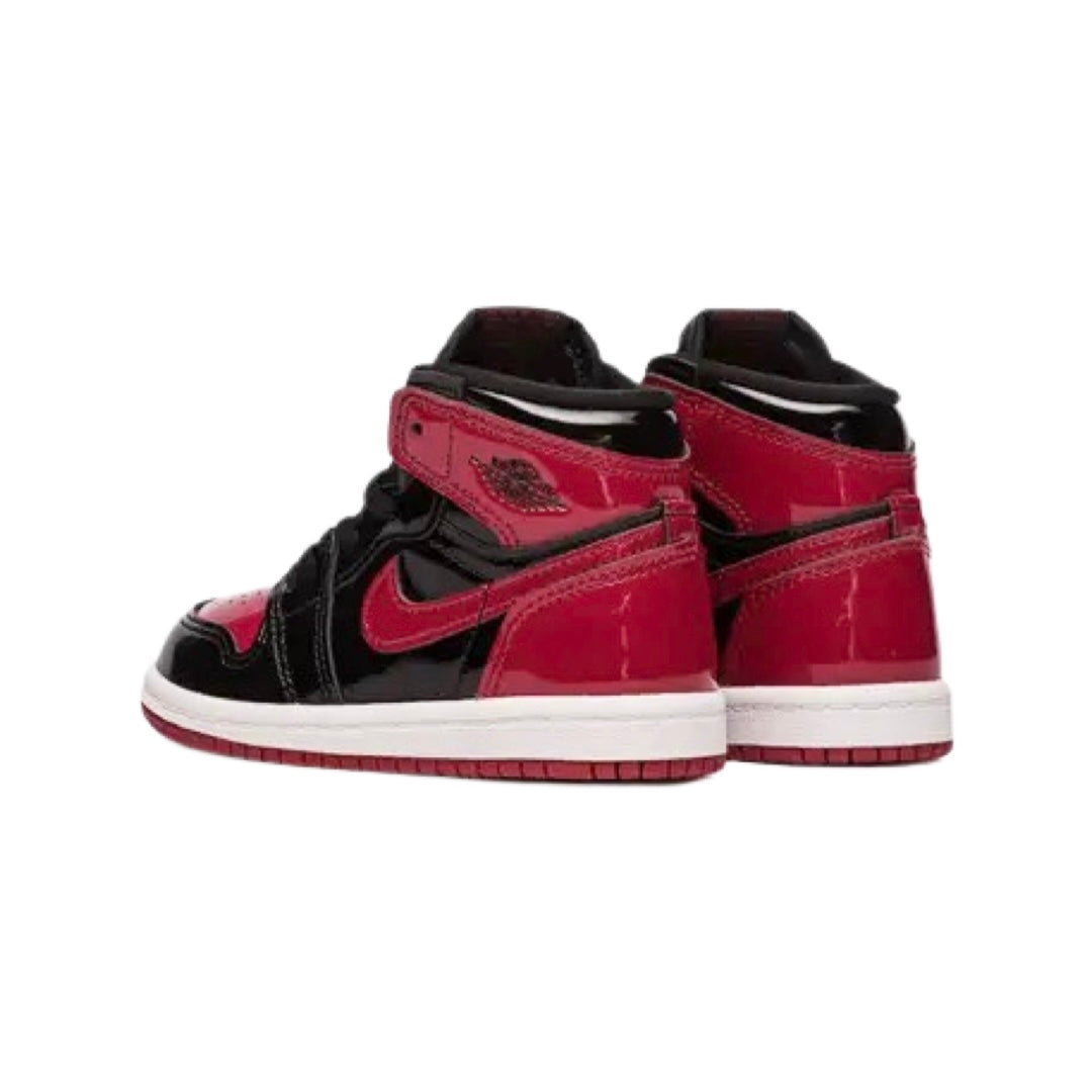 Toddler Air Jordan 1 High OG (TD) Patent Bred Black White Varsity Red