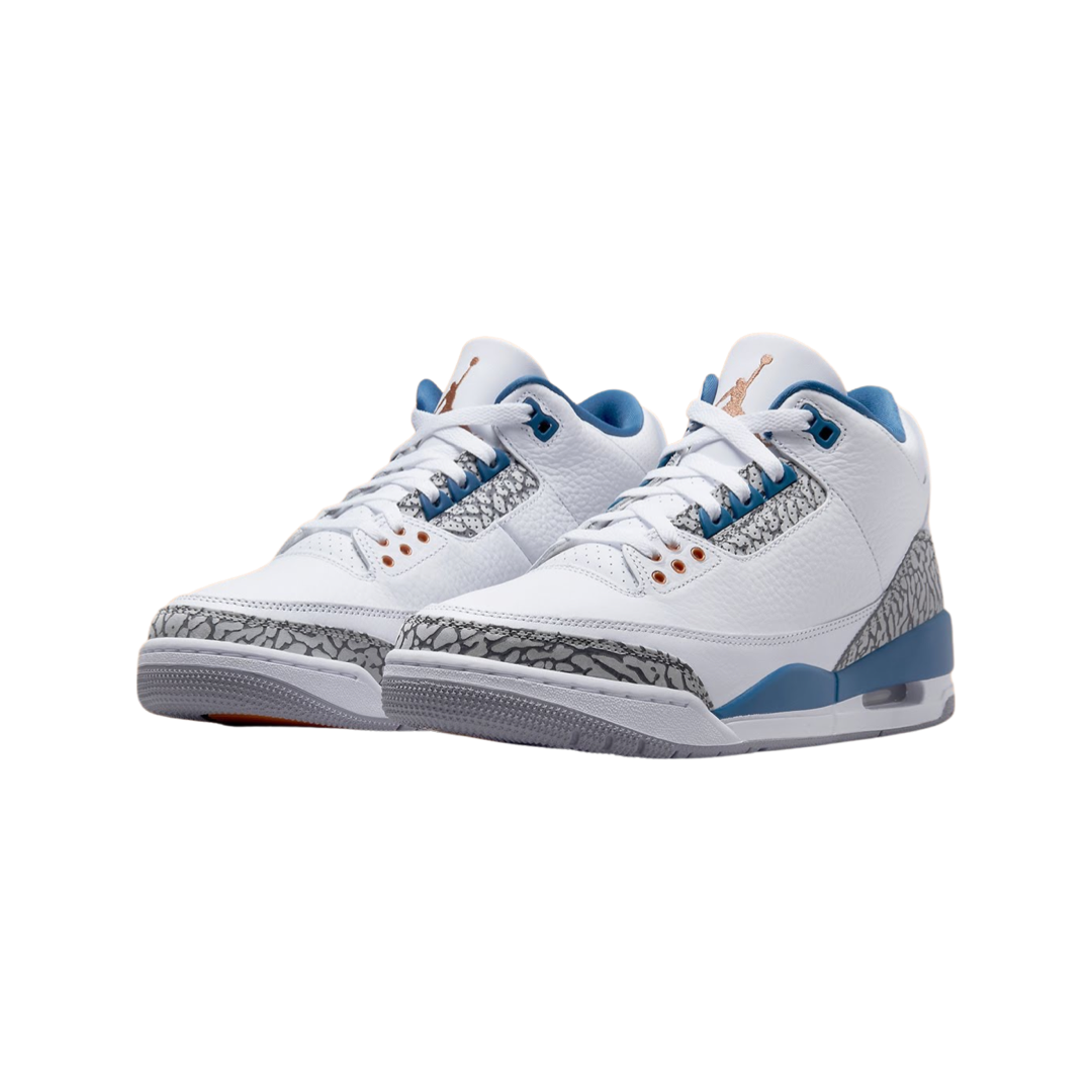 Air Jordan 3 Retro Wizards White True Blue Metallic Copper