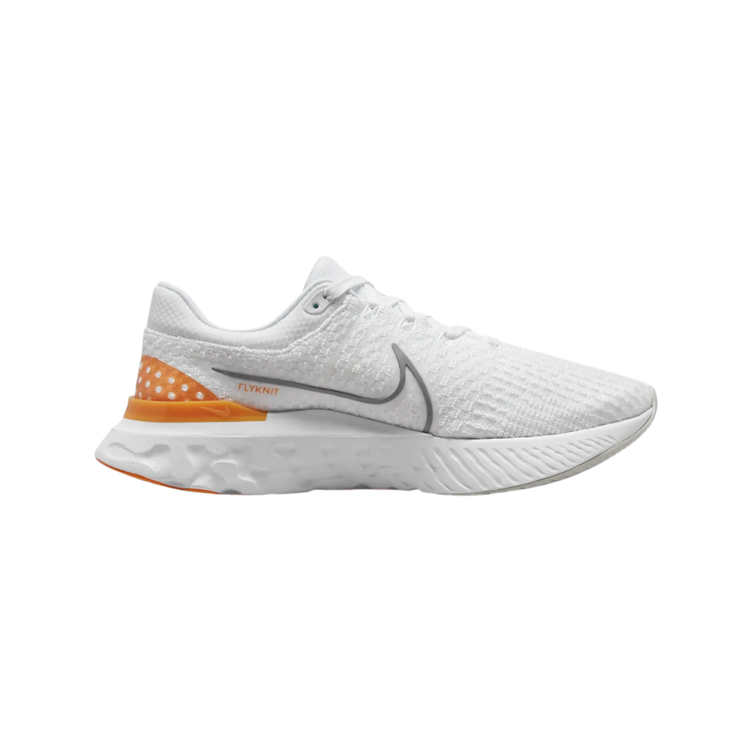 Nike React Infinity Run Flyknit 3 White Grey Kumquat White Particle Grey Kumquat Photon Dust