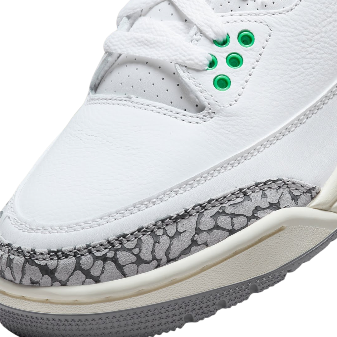 Women's Air Jordan 3 Retro Lucky Green White Varsity Red Lucky Green