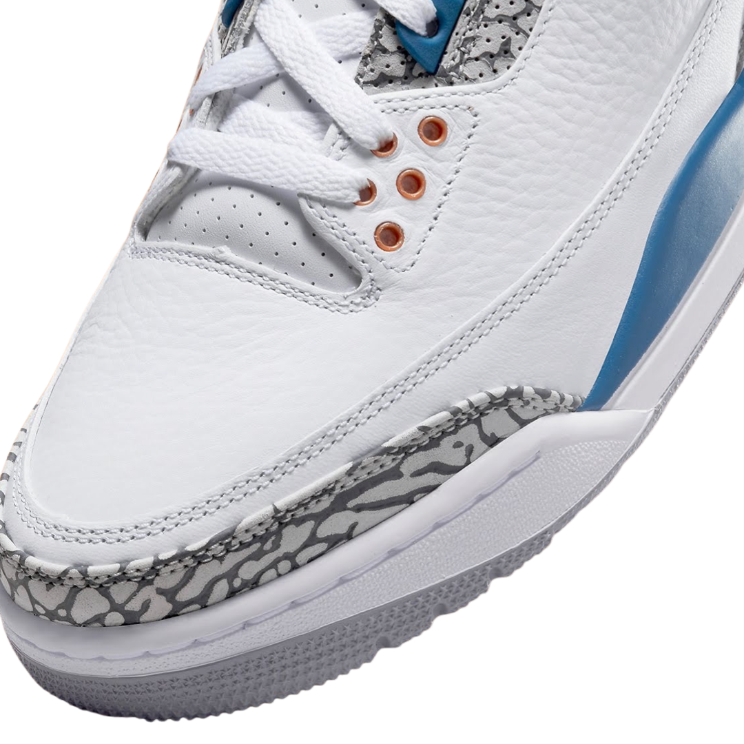 Air Jordan 3 Retro Wizards White True Blue Metallic Copper