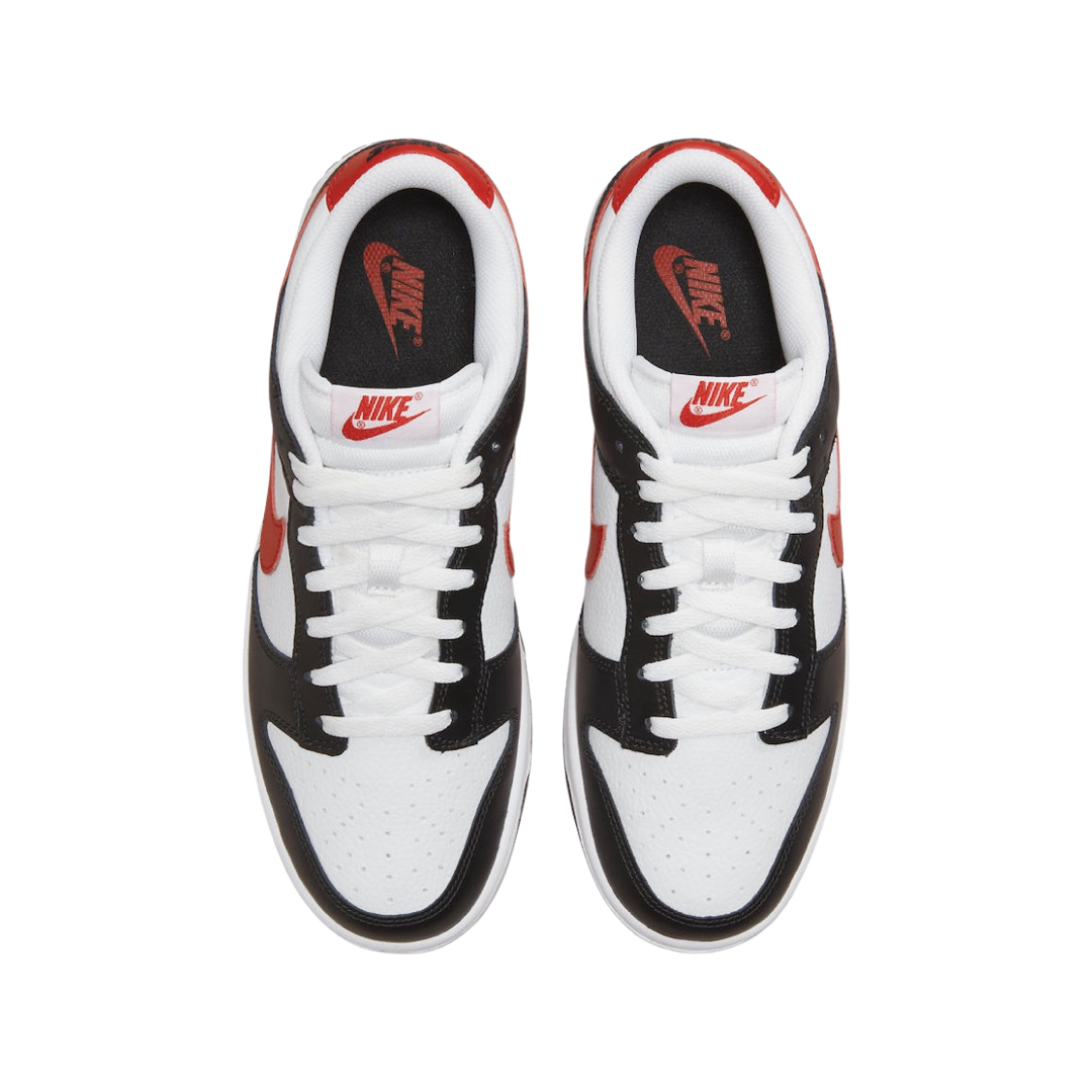 Nike Dunk Low Retro Red Swoosh Panda Black University Red White