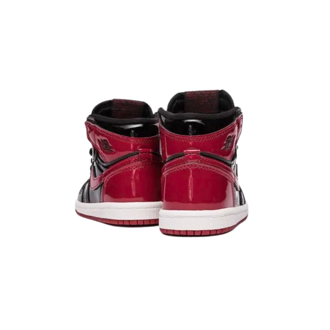 Toddler Air Jordan 1 High OG (TD) Patent Bred Black White Varsity Red