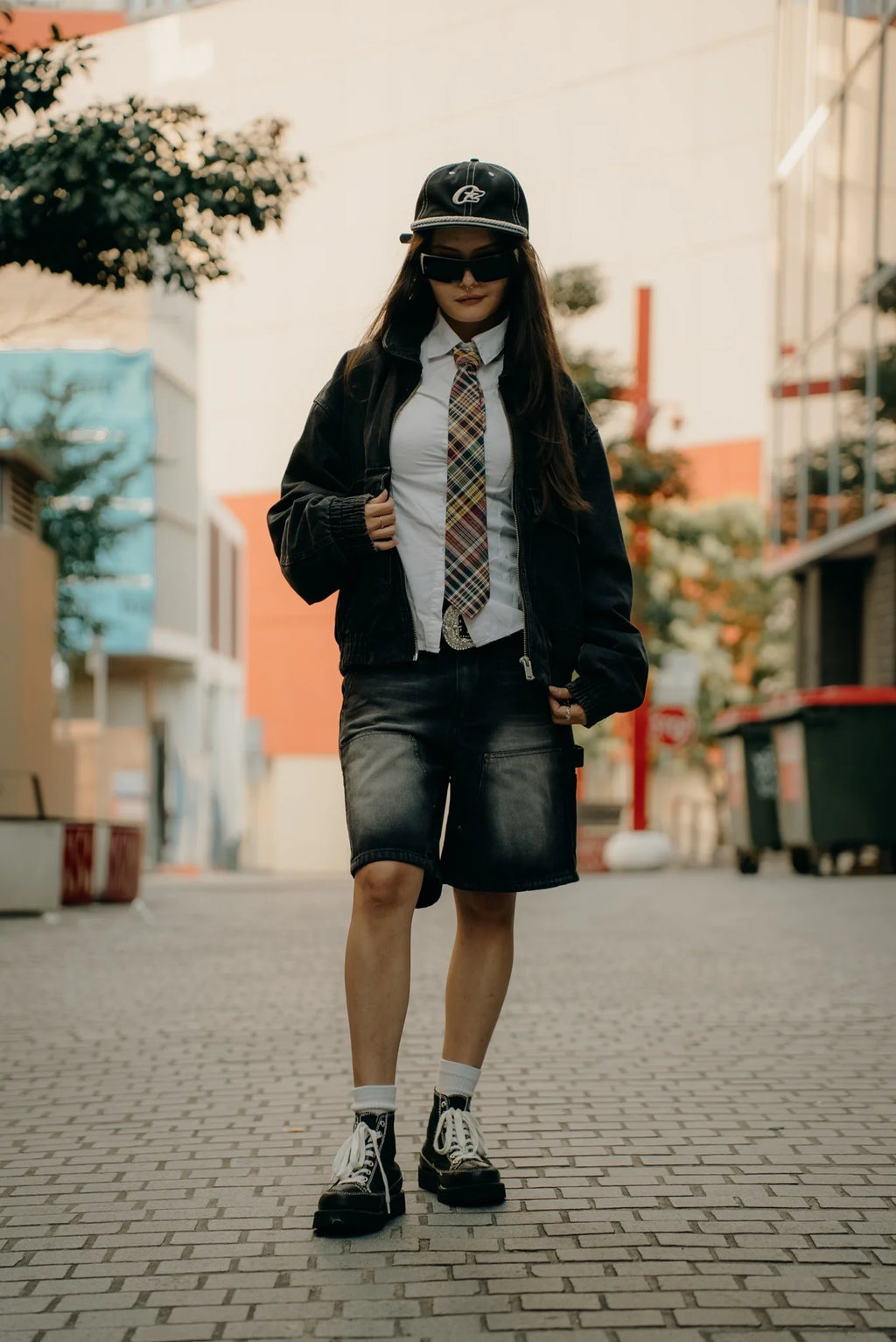 OZMNL Denim Jorts Faded Black