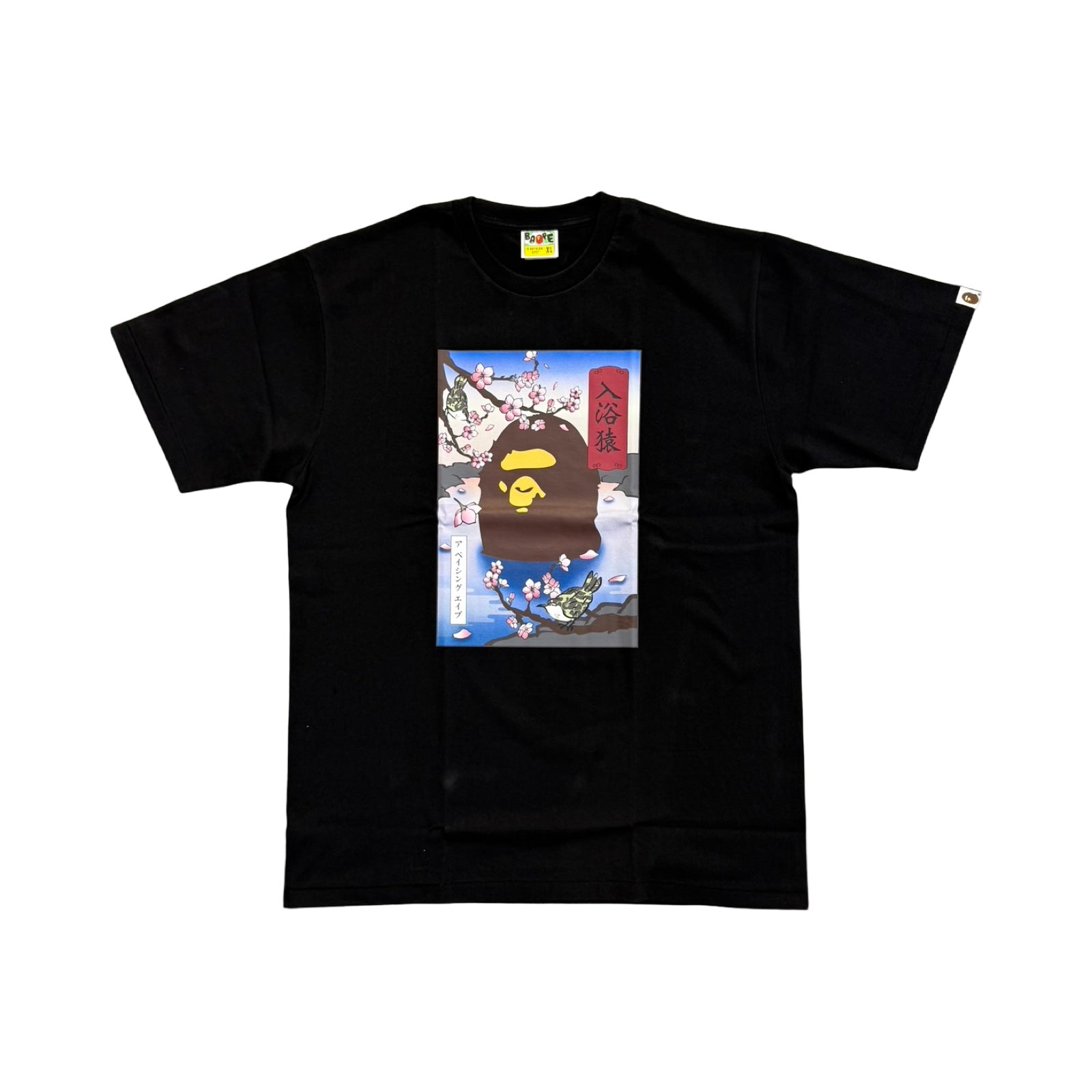 A Bathing Ape Head Sakura Photo 2025 Tee Black