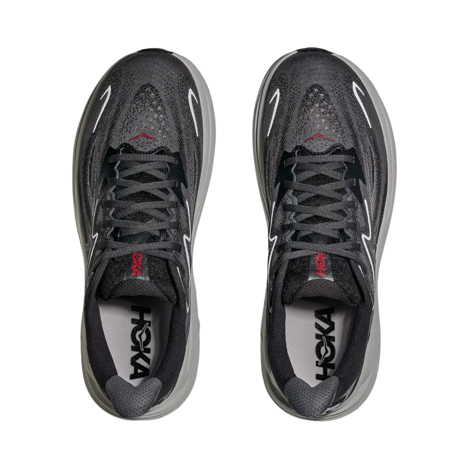 Men's Hoka Clifton 10 D Width Carbon Black Satellite Grey